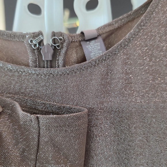 SKIMS Shimmer Catsuit Jumpsuit Umber Womens XL NWT - Picture 14 of 14